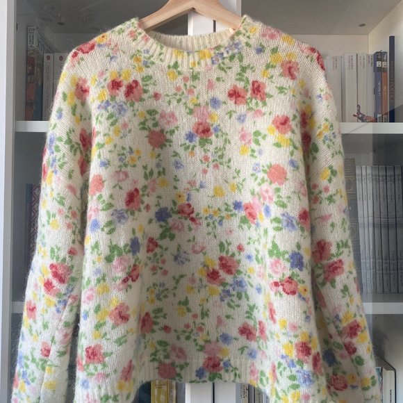 Sezane Paulie Sweater In Peonies 